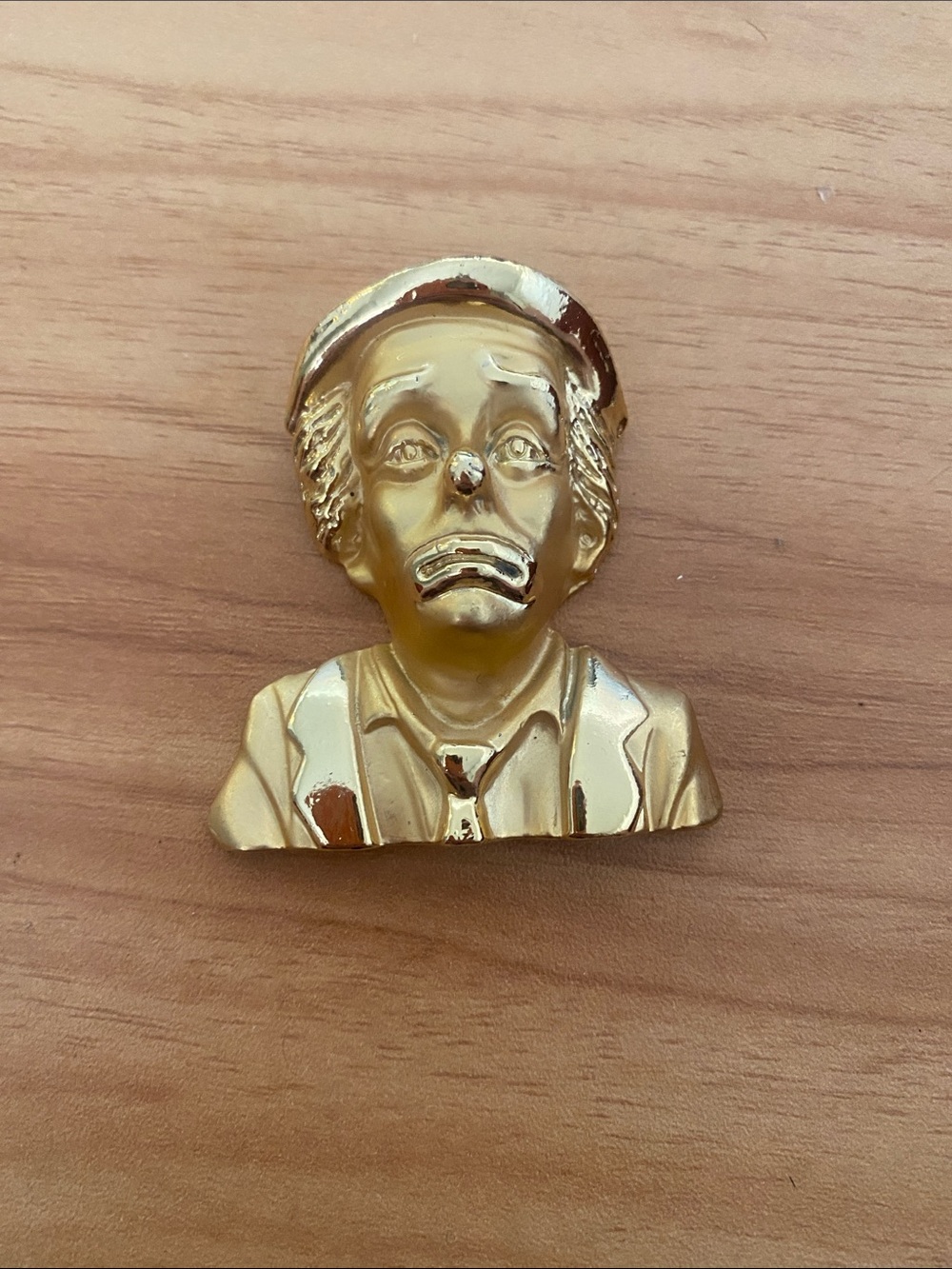 Vintage Gold-tone Clown Pendant